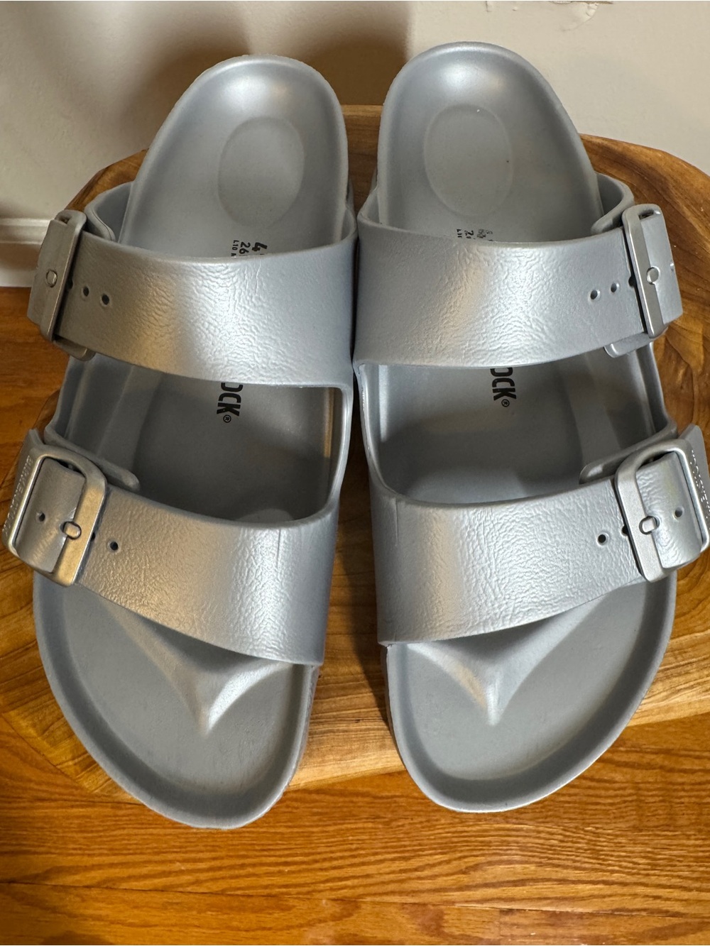 Birkenstock Arizona EVA metallic silver Women's Sandals EU 41 Sz. 10 - Picture 2 of 12